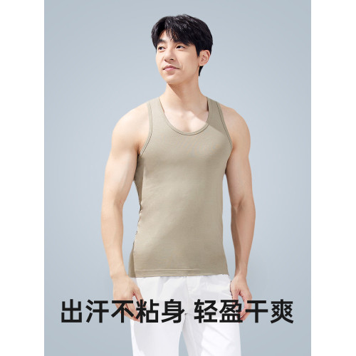 新一系男式汗背心夏季新款運動健身坎肩背心透氣速乾無袖打底衫