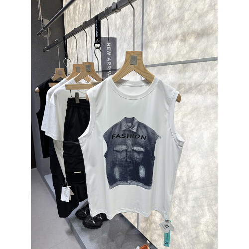 王簰牛貨！新貨！B家新工藝！FOG高街印花 男寬松無袖T恤背心5521