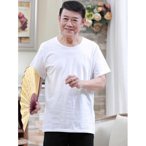 皮爾卡丹男士背心夏季薄款全棉中老年爸爸裝吊帶無袖t恤老頭汗衫