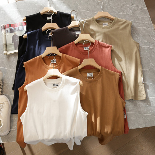 【多種顔色，入手兩件！】運動背心男夏季健身純色無袖坎肩上衣潮