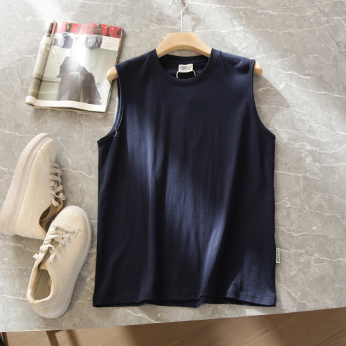 【多種顔色，入手兩件！】運動背心男夏季健身純色無袖坎肩上衣潮