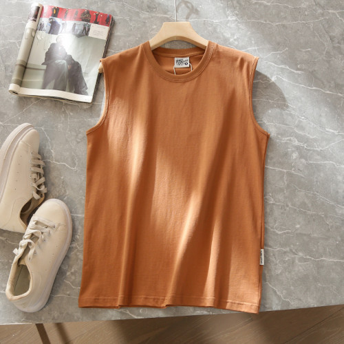 【多種顔色，入手兩件！】運動背心男夏季健身純色無袖坎肩上衣潮