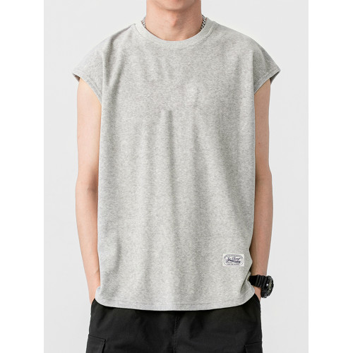 LAZY DAY原創男裝日系休閒純色無袖背心男士夏季休閒寬松上衣潮 LAZY DAY原創男裝日系休閒純色無袖背心男士夏季休閒寬松上衣潮