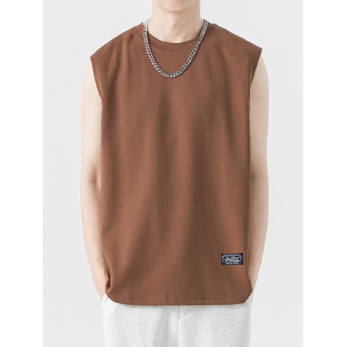 LAZY DAY原創男裝日系休閒純色無袖背心男士夏季休閒寬松上衣潮 LAZY DAY原創男裝日系休閒純色無袖背心男士夏季休閒寬松上衣潮