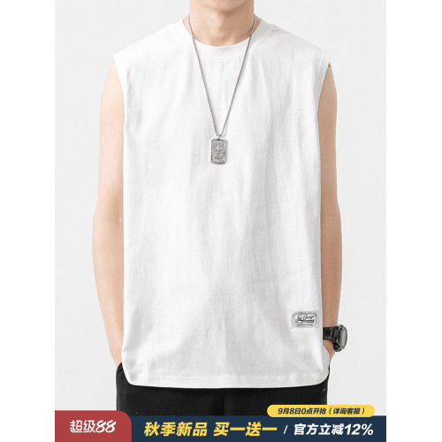LAZY DAY原創男裝日系休閒純色無袖背心男士夏季休閒寬松上衣潮 LAZY DAY原創男裝日系休閒純色無袖背心男士夏季休閒寬松上衣潮