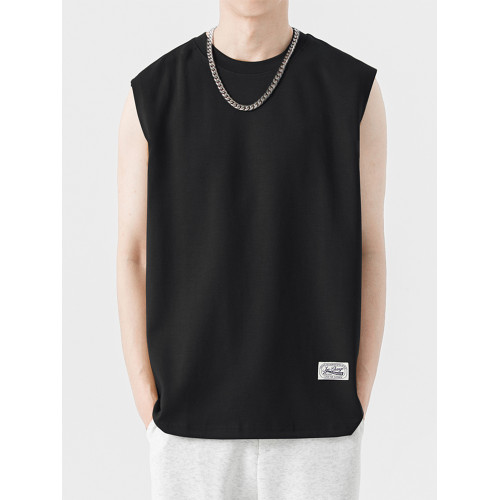 LAZY DAY原創男裝日系休閒純色無袖背心男士夏季休閒寬松上衣潮 LAZY DAY原創男裝日系休閒純色無袖背心男士夏季休閒寬松上衣潮