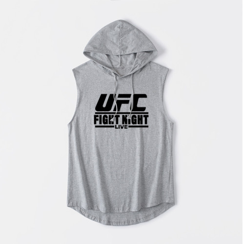 UFC格鬭 MMA混合格鬭武術 拳擊運動訓練背心T恤無袖短袖Oversize