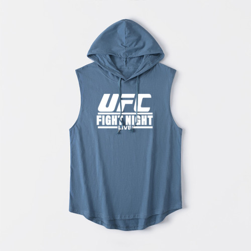 UFC格鬭 MMA混合格鬭武術 拳擊運動訓練背心T恤無袖短袖Oversize