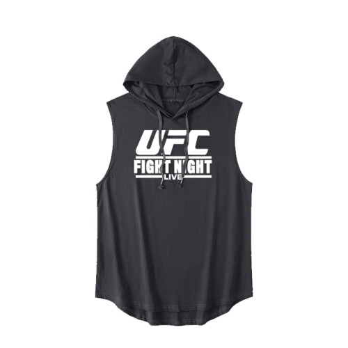 UFC格鬭 MMA混合格鬭武術 拳擊運動訓練背心T恤無袖短袖Oversize
