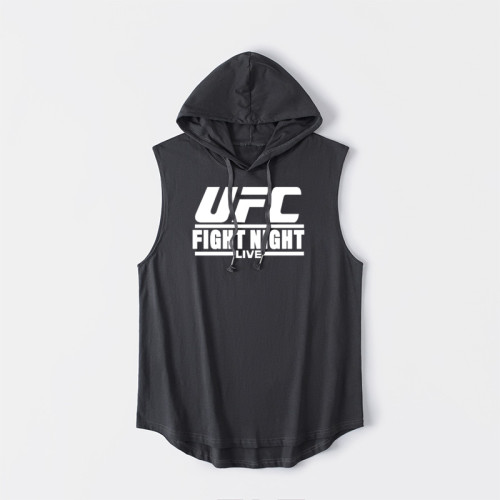 UFC格鬭 MMA混合格鬭武術 拳擊運動訓練背心T恤無袖短袖Oversize