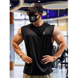 ON TWO SAKU健身衣服男款運動背心寬松休閒無袖T恤坎肩速乾衣跑步