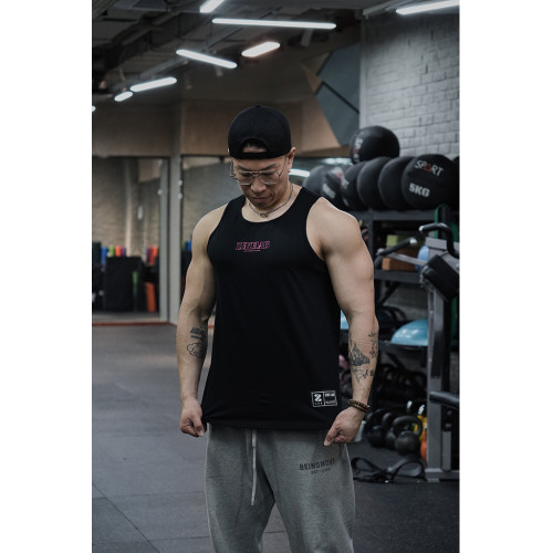 ZEKE LAB「追逐目標」彈力棉背心休閒健身透氣顯身材寬帶運動坎肩