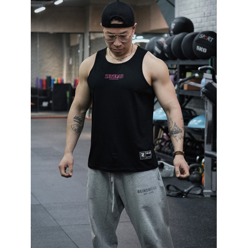 ZEKE LAB「追逐目標」彈力棉背心休閒健身透氣顯身材寬帶運動坎肩