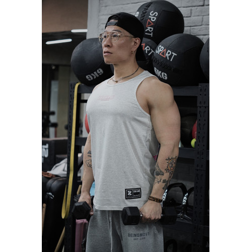 ZEKE LAB「追逐目標」彈力棉背心休閒健身透氣顯身材寬帶運動坎肩