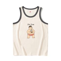 DEWELVUM 25SS 夏季新品  I'm fine趣味搞笑印花純棉復古背心