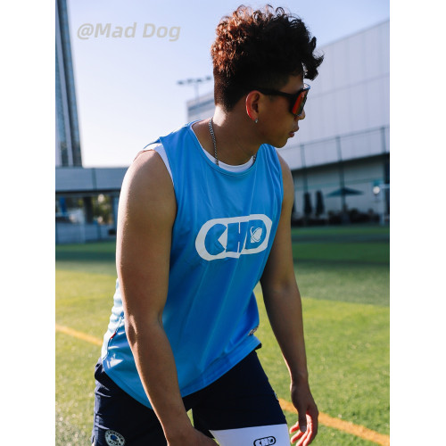 CHDFOOTBALL運動短袖背心投籃球健身寬松速乾無袖男女腰旗橄欖球