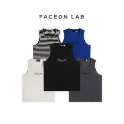 FACEONLAB春夏曡穿純色無袖基礎羊毛背心簡約百搭運動設計感時尚