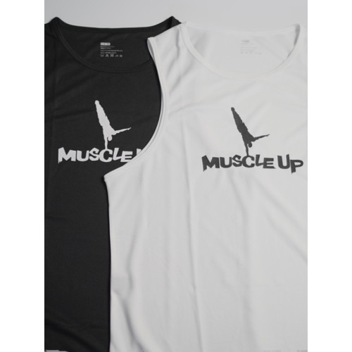 MuscleUp無袖背心速乾運動夏季修身潮牌t恤肌肉力量健身訓練衣服