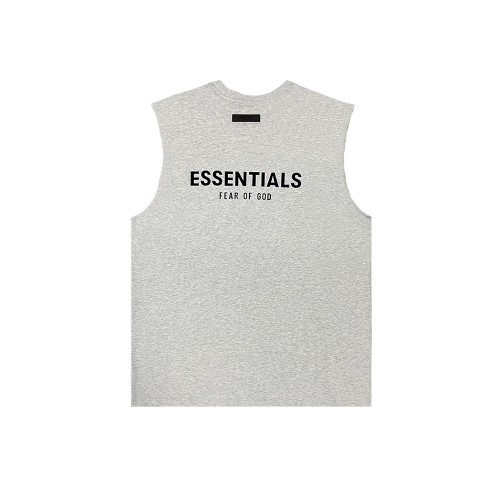 essentials植絨美式小衆潮牌純棉寬松坎肩背心短袖T恤男夏季fog