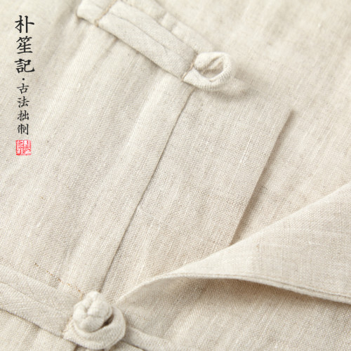 原創馬褂男士亞麻背心夏季t恤寬松中式汗衫薄款禪服居士茶服坎肩