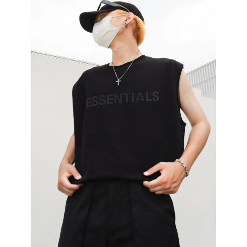 fog復線essentials美式小衆潮牌純棉寬松坎肩背心短袖T恤無袖男夏
