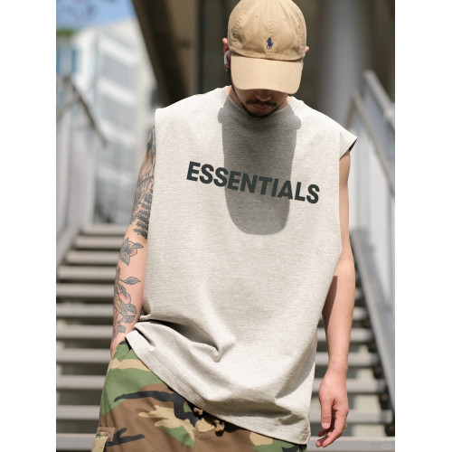 fog復線essentials美式小衆潮牌純棉寬松坎肩背心短袖T恤無袖男夏