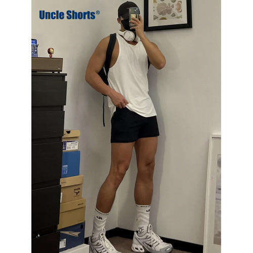 Uncle Shorts網眼速乾背心男生運動休閒健身衣訓練馬拉松透氣上衣