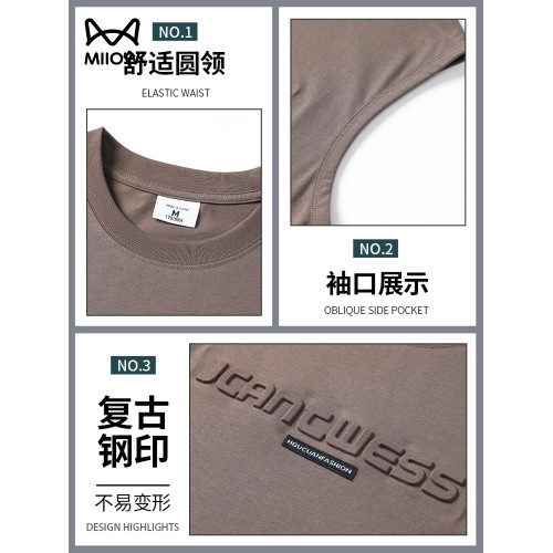 貓人夏季男士籃球背心字母鋼印無袖T恤冰絲涼感運動跑步訓練坎肩