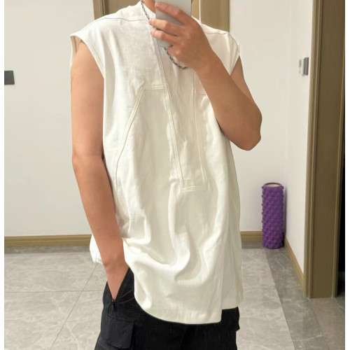 ROG RO打底健身純白色黑短袖男坎肩寬松背心無袖夏季內搭曡穿拼接