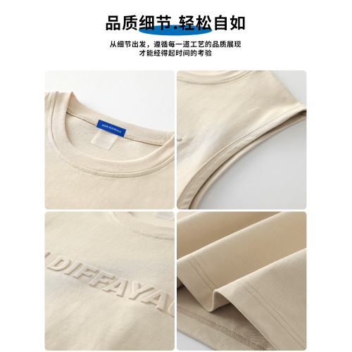 馬克華菲美式潮流坎肩背心男生打底衫2025新款運動健身無袖T恤男