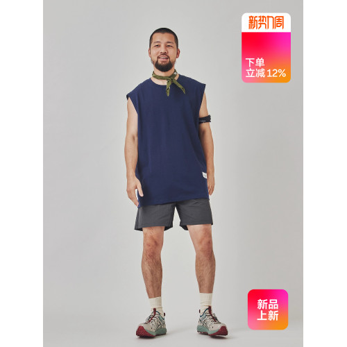 od dissolution背心300克重磅純色基礎款寬松廓形無袖T恤男士夏季