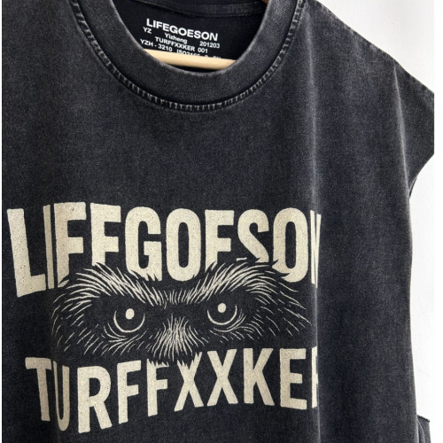 LIFEGOESON 25SS - TurfFxxker Eyes Cartoon Waistcoat T-shirt