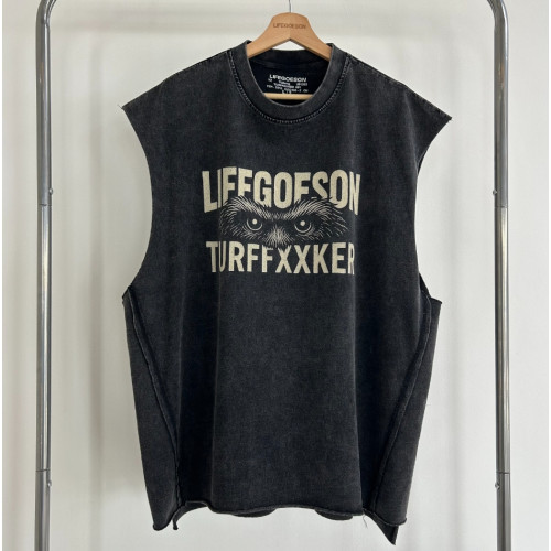 LIFEGOESON 25SS - TurfFxxker Eyes Cartoon Waistcoat T-shirt