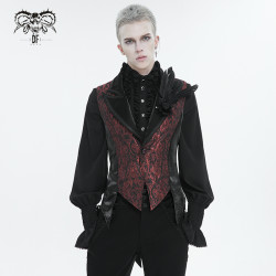 Devil fashion 哥特提花燕尾男款西裝馬甲【WT07601 WT07602】