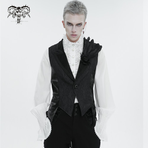 Devil fashion 哥特提花燕尾男款西裝馬甲【WT07601 WT07602】