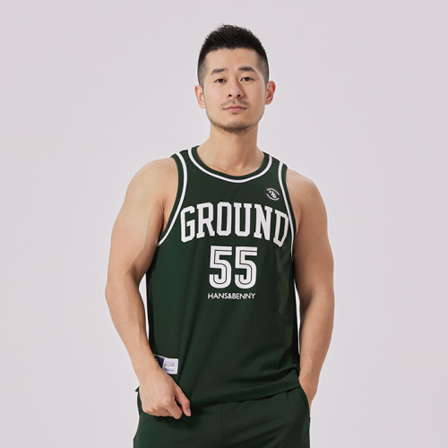 hansbenny2024新款夏季運動背心男透氣速乾休閒籃球跑步健身背心