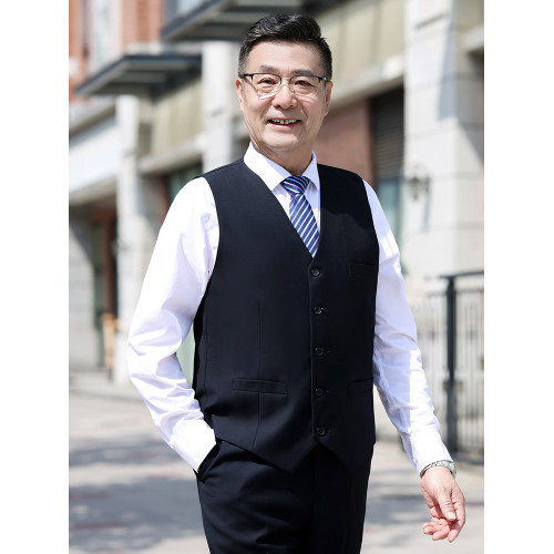 西裝馬甲中老年人秋季中年男士馬夾無袖寬松商務休閒新款男式坎肩