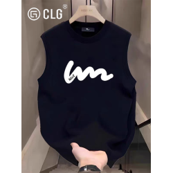 香港CLG潮牌重磅純棉背心夏季外穿薄款訓練健身運動潮無袖坎肩t恤