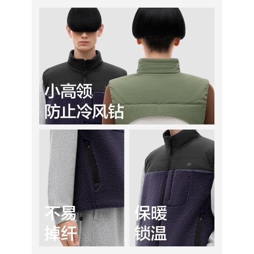 【王一博同款】蕉內熱皮502+++男女士仿羊羔絨馬甲保暖內膽外套