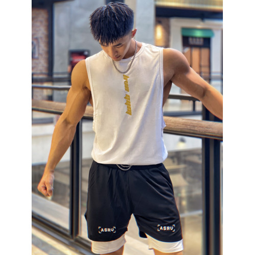 夏季新款美式寬松健身運動背心男大碼訓練跑步無袖坎肩T恤休閒潮