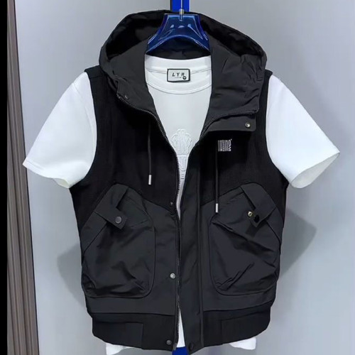 夏季男士新款休閒連帽馬甲坎肩高品質百搭時尚修身青年潮流外套
