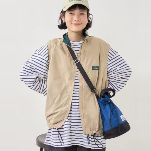 L.L.B ROXBURY NYLON VEST戶外機能防水尼龍拼色立領馬甲25SS