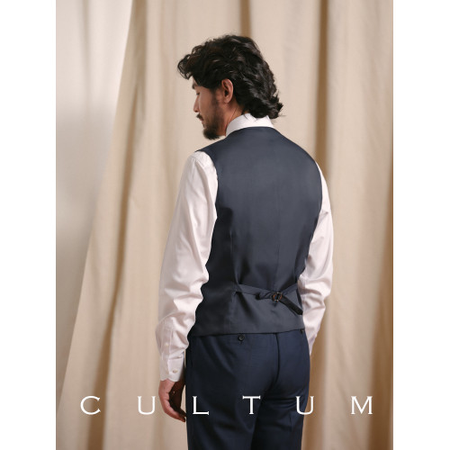 【澳洲羊毛 免熨燙】CULTUM親王格青果領婚禮新郎西裝馬甲男