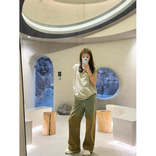 2025夏季RO風格新款小高領背心顯瘦女男打底衫堆堆領寬松無袖T恤