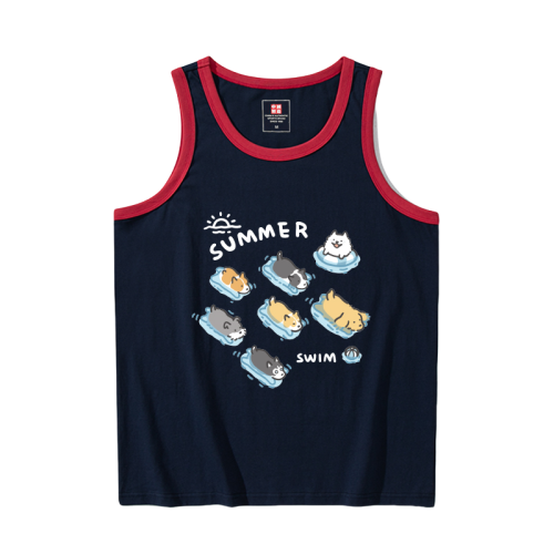 DEWELVUM 25SS 夏季新品 潮牌印花寬松運動休閒無袖背心