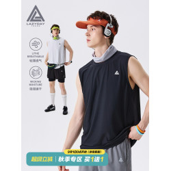 LAZY DAY戶外吸汗速乾運動背心男女夏季輕薄透氣涼感健身無袖T恤