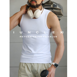 IUNCLEXI【動靜之間】夏季運動健身背心男士彈力寬肩速乾無袖T恤