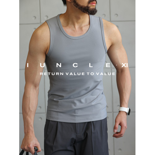IUNCLEXI【動靜之間】夏季運動健身背心男士彈力寬肩速乾無袖T恤
