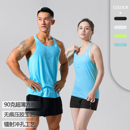 超輕專業跑步風洞背心男女運動無袖健身馬拉松秀禾速乾透氣T恤