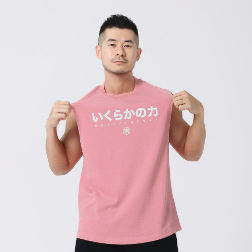 hansbenny2025夏季新款男士坎肩重磅純棉寬松圓領無袖背心潮牌
